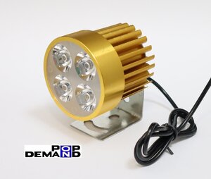 ◆即日発送◆汎用 金 4連 LED フォグランプ 車外灯 DT200R DT200WR DT250 TDR250 TT250R TT250R Raid