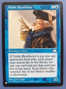 [AG-MTG] 《気前のいい後援者/Noble Benefactor》[PWシンボル付き再版] 青U英語版 1枚