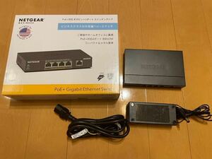 【廃盤品】ネットギア NETGEAR スイッチングハブ 5ポート 1G PoE+ (63W) 金属筐体 静音ファンレス アンマネージスイッチ GS305P-200JPS