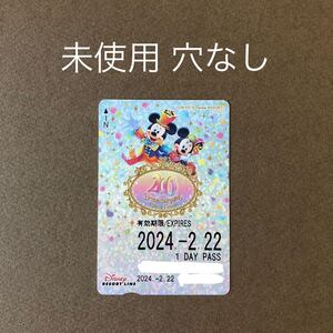 【穴なし 未使用】40周年 Dream Go round グランド フィナーレ 2024/2/22 ディズニー リゾートライン フリーきっぷ/切符 TDR