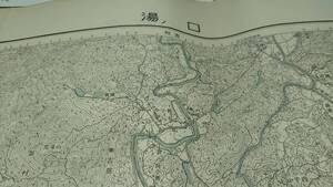 　古地図 　湯ノ口　山口県　地図　資料　46×57cm　　昭和2年測量　　昭和31年発行