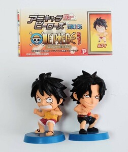 ワンピース　アニキャラヒーローズ　vol.10　マリンフォード編　其の弐 ルフィ　エース　2種セット　ONE PIECE ミニフィギュア　