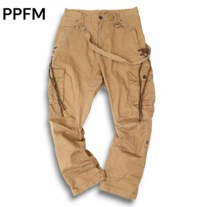 PPFM ペイトンプレイス 通年 ギミック サスペンダー★ テーパード カーゴ ワーク パンツ Sz.S　メンズ　C4B04271_9#R