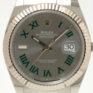 【1年間保証】ROLEX ロレックス オイスター パーペチュアルデイトジャスト 41 126334 K18WG×SS スレート文字盤×ホワイトゴールド 自動巻