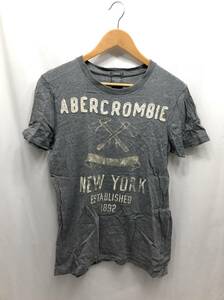 アバクロ Abercrombie&Fitch 半袖 Tシャツ プリント メンズ S グレー アバクロンビーアンドフィッチ 24092502