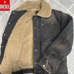 【未使用級XL相当】冬の最高傑作 DIESEL ディーゼル Gジャン デニムジャケット XL相当 内ボア 抜群の保温性【極暖】紳士の極上品 