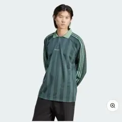 adidas サッカー ストライプ 長袖 ロングスリーブTシャツ