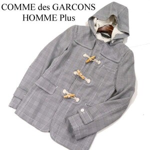 AD2011★ COMME des GARCONS HOMME Plus コムデギャルソン オム プリュス 通年 チェック ダッフル ジャケット Sz.XS　メンズ　G2T04341_C#O