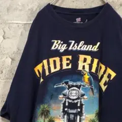 TIDE RIDE オウム バイク RUMBLE ヤシの木 Tシャツ