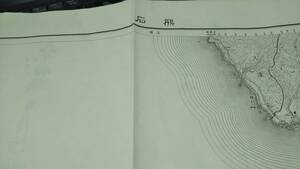 　熊石　北海道　古地図 　地形図　地図　資料　46×57cm　（書き込み表裏）大正6年測量　大正7年印刷　発行　B2303