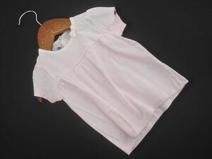 ネコポスOK PETIT BATEAU プチバトー リボン カットソー 81cm ピンク ■◆ ☆ efc6 子供服