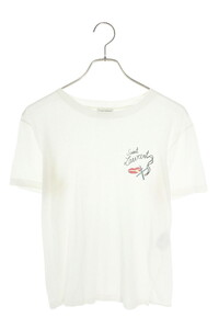 サンローランパリ Tシャツ 482443 YB2JQ サイズ:XS スモーキングリップTシャツ 中古 BS99