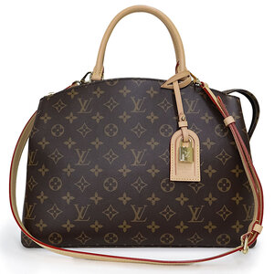 （未使用　展示品）ルイ ヴィトン LOUIS VUITTON グラン パレ MM 2way ショルダー ハンドバッグ モノグラム ヌメ革 茶 ゴールド金具 M45898