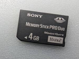 SONY Memory Stick PRO Duo 4GB MS-MT4G ケース付き ソニー メモリースティック プロ デュオ PSP メモリーカード 動作確認済み