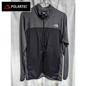 希少 ノースフェイス POLARTEC フルジップ カットソー！サイクリング ランニング patagonia alpha