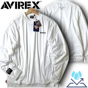 新品 AVIREX GOLF アヴィレックス ゴルフ 定1.7万 撥水 防風 防寒 保温 裏起毛 スニードジャケット プルオーバージャケット M 秋冬◆B4917