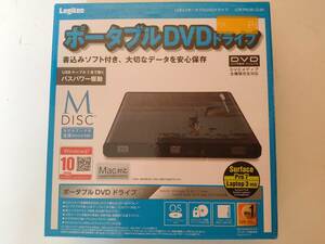 【中古動作確認美品】Logitec　USB2.0ポータブルDVDドライブ　LDR-PMJ8U2LBK