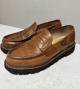 PARABOOT パラブーツ REIMS ランス◆UK7.5 (26.0cm)/レザー/コインローファー/ブラウン/レザーシューズ