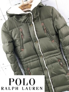 SALE！売り切り！XXS LAUREN RALPH LAUREN ダウンコート ファー ラルフローレン ダウン コート ワッペン　RALPHLAUREN