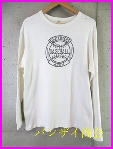 6021s1◆訳有◆Wearhouse ウェアハウス【OLD TIMERS】長袖Tシャツ カットソー L/ロンT/ヴィンテージ風/デニムジャケット/パンツ/ジーンズ