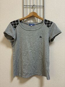 ［BURBERRY BLUE LABEL］バーバリーブルーレーベル 半袖Tシャツ グレー系　38 0240727-461