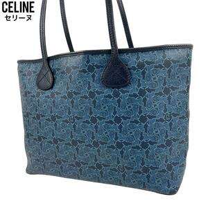 美品　CELINE セリーヌ　トートバッグ　サルキーライン　PVC レザー