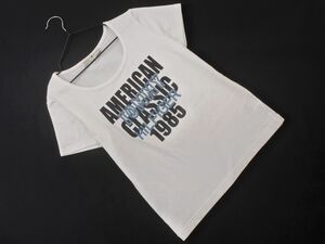 ネコポスOK TOMMY HILFIGER トミーヒルフィガー ロゴ プリント Tシャツ size2/白 ■◆ ☆ efb0 レディース