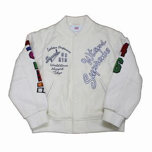 Supreme × WTAPS 21AW Varsity Jacket スタジャン L ホワイト