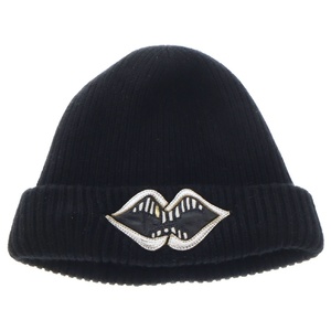 クロムハーツ PPO CHOMPER BEANIE クロスボールレザーチョンパーカシミアビーニー キャップ 帽子