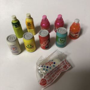 消しゴム　ミニチュア　ドリンク　缶飲料　ペットボトル　