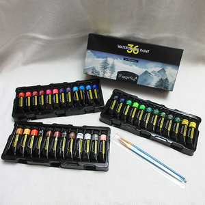 未使用■Magicfly WATER COLOUR PAINT 透明水彩絵具 12ml 35色 36本セット 絵の具