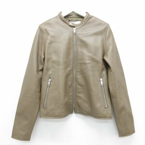 美品 22AW JOURNAL STANDARD ジャーナルスタンダード シープレザーシングルライダースブルゾン ジャケット 36 ブラウン ◆