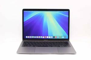 中古 2K対応 13.3型 Apple MacBook Air A2179 (2020年)グレー macOS Sequoia 第10世代 i5-1030NG7 8GB NVMe 256GB-SSD カメラ 管:1849j