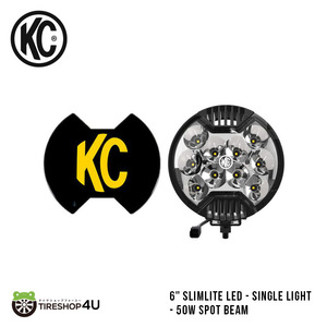 KC HiLiTES 6SlimLite LED - Single Light - 50W Spot Beam スリムライト シングルライトシステム 50W スポット ビーム