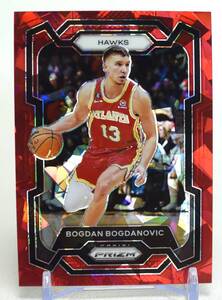 2023-24 Panini Prizm Red Ice Bogdan Bogdanovic NBA カード Atlanta Hawks 