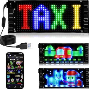 【新品未使用】電光掲示板 小型 17.8 x 7.6cm 店舗装飾 Bluetooth LED プログラム