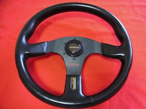 old Italvolanti steering wheel IMORA 34.5Φ seamless leather 1992 希少シームレス イタルボランテ イモラ MOMOボタン GT-R NISMO SUPRA