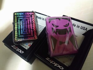 ＺＩＰＰＯ ジッポ ハロウィン ネオンカラー ロゴ 2個セット 未使用