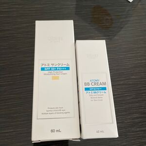 アトミ　2点セット新品BBクリーム40ml 26年3月　　日焼け止め60ml 26年8月SPF50韓国人気商品発送無料