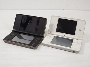 ∞【ジャンク】Nintendo ニンテンドー DSi LL 2点 まとめ売り ダークブラウン ナチュラルホワイト CTL-001 本体のみ 動作未確認 □H8