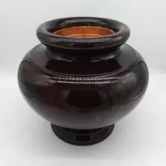 2354番 【貴重】木製花器 壺 紫檀 骨董品