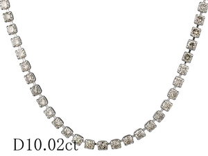 ダイヤモンド/10.02ct プラチナ デザイン ネックレス Pt850