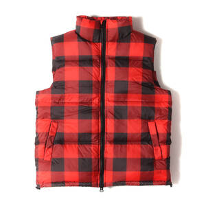 TMT ティーエムティー ベスト サイズ:L / 23AW バッファローチェック ダウンベスト (BUFFALO CHECK DOWN VEST) / レッド ブラック 赤黒