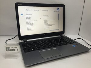 ジャンク/ HP HP ProBook 450 G2 Intel Core i5-5200U メモリ4.1GB ストレージ無し 【K06046】