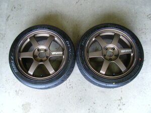 美品! RAYS VOLKRACING レイズ ボルクレーシング TE37 SAGA S-plus 17×7.5J ET48 114.3-5H 