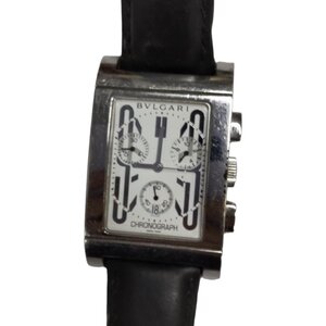 【中古品】 BVLGARI ブルガリ レッタンゴロ RTC49S クオーツ クロノグラフ メンズ 腕時計 文字盤ホワイト 動作未確認 本体のみ A46743RD