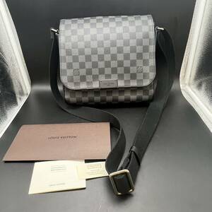 【極美品　ほぼ未使用】ルイヴィトン　LOUIS VUITTON LVダミエ　ディストリクトPM ブラック系　N41260 ショルダーバック　メンズ18245u80