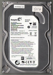 S04 Seagate 3.5inch HDD Barracude ST500DM002 500GB 7200rpm CrystalDiskInfo：正常判定品