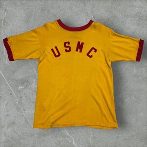 50s USMC レーヨン Tシャツ USA製 アメリカ 海兵隊 US ARMY フェルト ワッペン ヴィンテージ 50年代 vintage