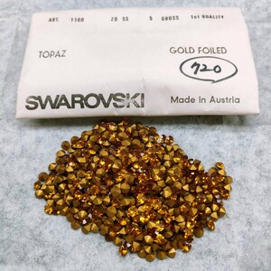 ☆ほぼ未使用 SWAROVSKI スワロフスキー ヴィンテージ ルース 1100 20SS 5gross Topaz トパーズ 裸石 グルーデコ R-33